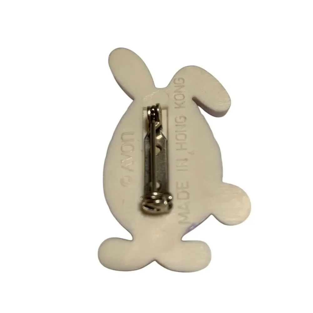 Vintage Avon Easter Bunny Egg Brooch